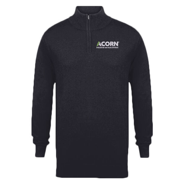 Unisex Zip Neck Sweater Thumbnail