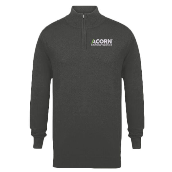 Unisex Zip Neck Sweater Thumbnail