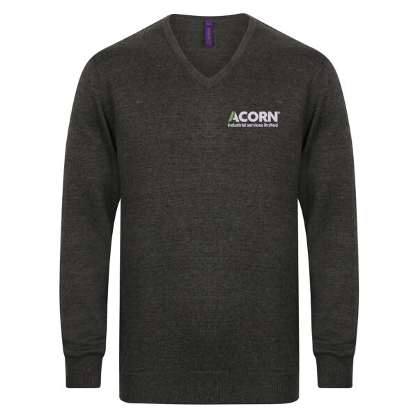 Mens V Neck Knitted Jumper Thumbnail